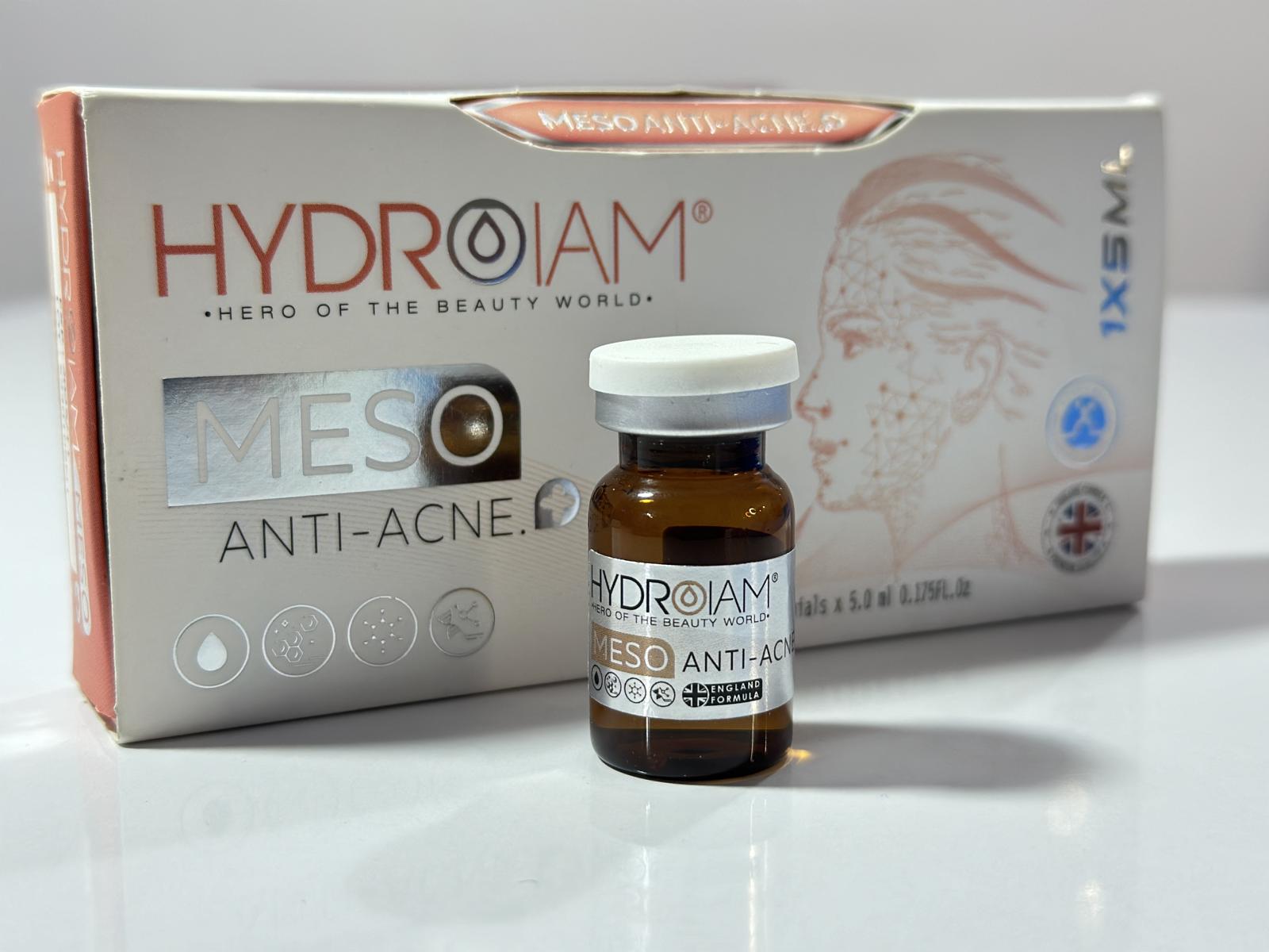 #616 پنج عددمزوژل آنتی آکنه+ یک عدد هدیه Meso Anti Acne HYDROIAM ویال پنج میل
