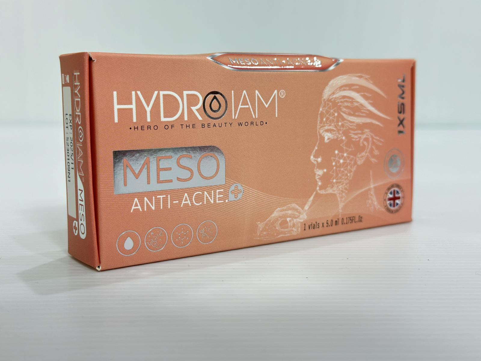 #616 پنج عددمزوژل آنتی آکنه+ یک عدد هدیه Meso Anti Acne HYDROIAM ویال پنج میل - Image 3