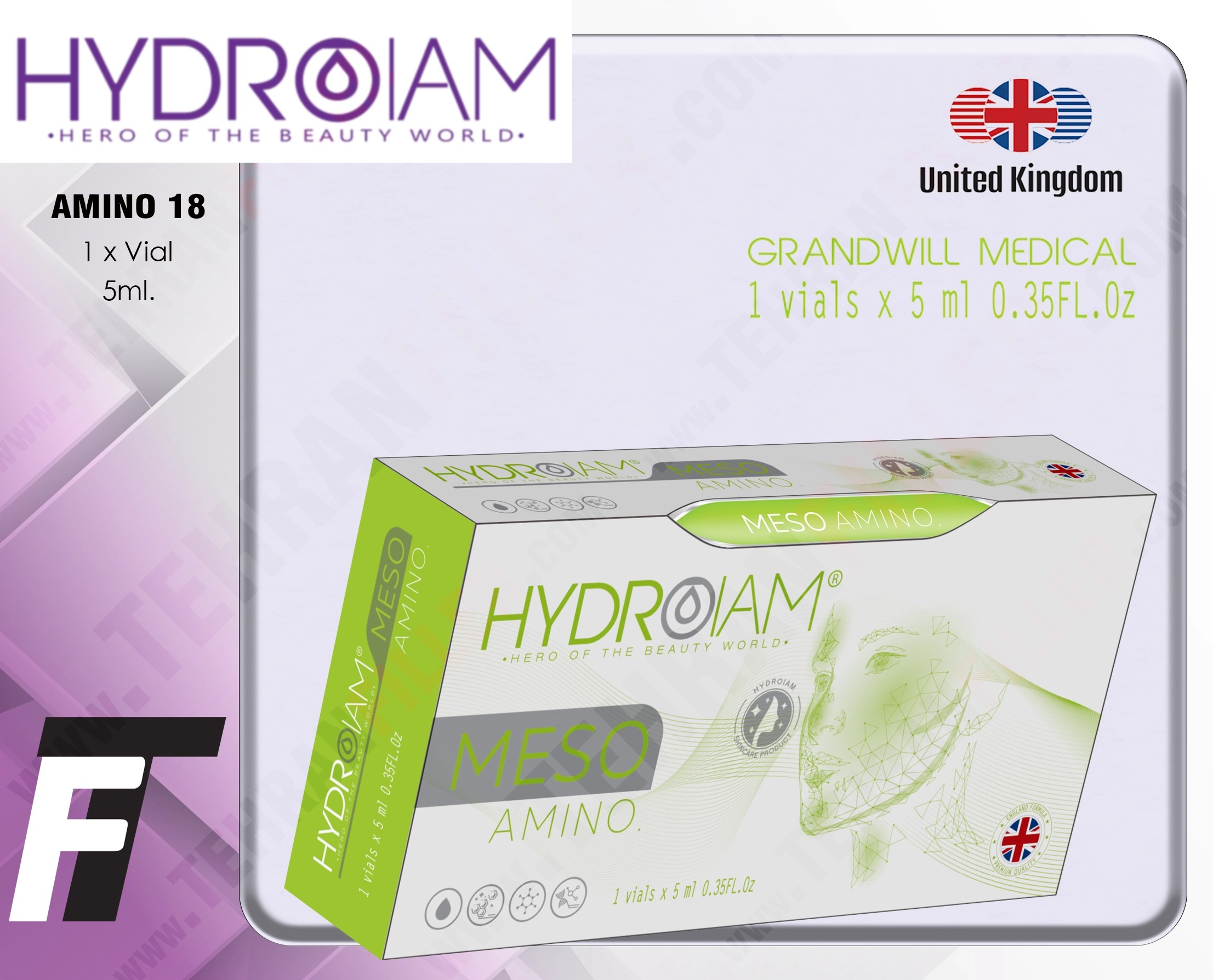 #612 مزوژل HYDROIAM MESO GEL AMINO28 سه میل - Image 2