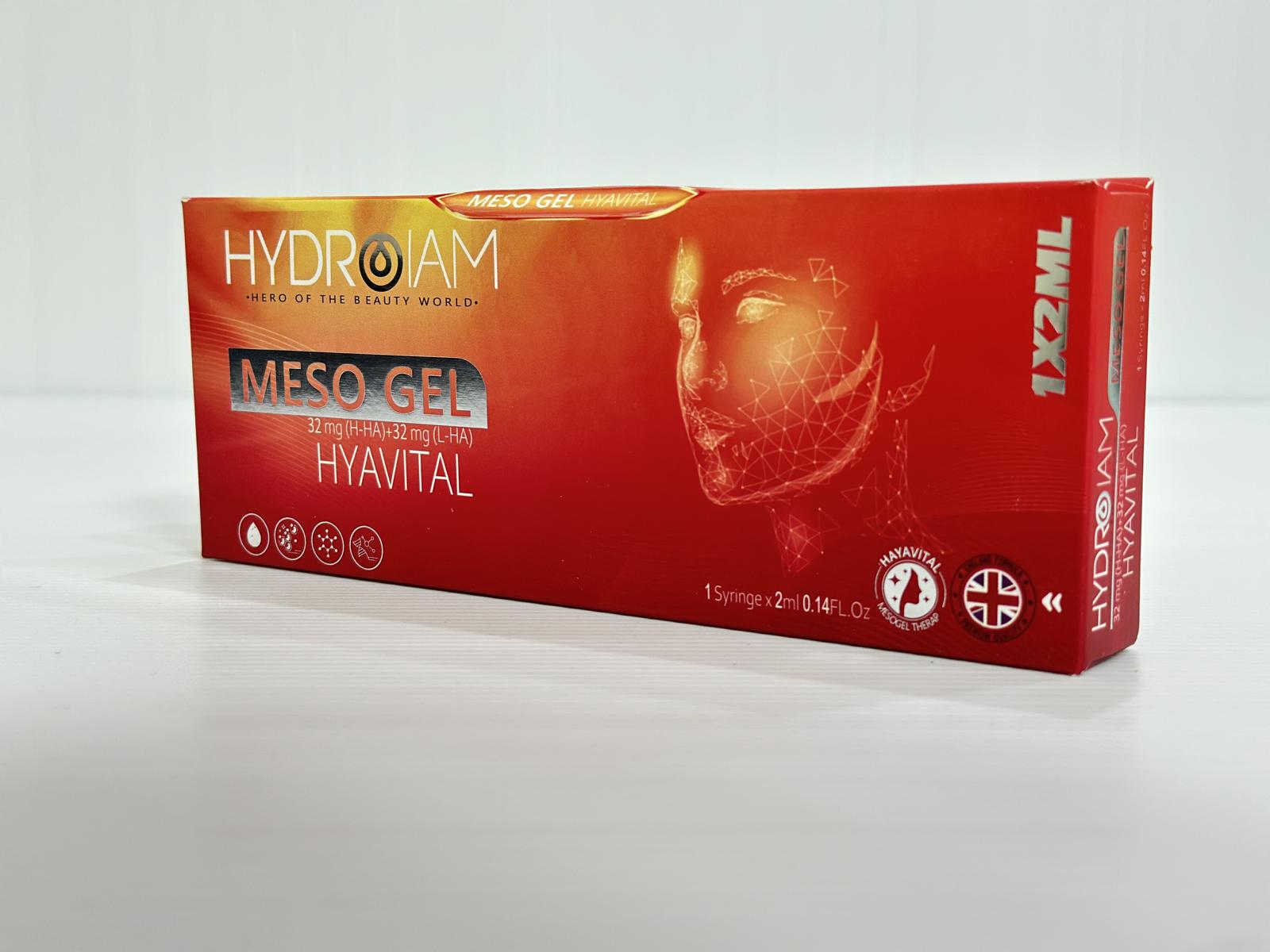 #611 مزوژل HYDROIAM MESO GEL HYAVITAL سرنگ 2میل - Image 3
