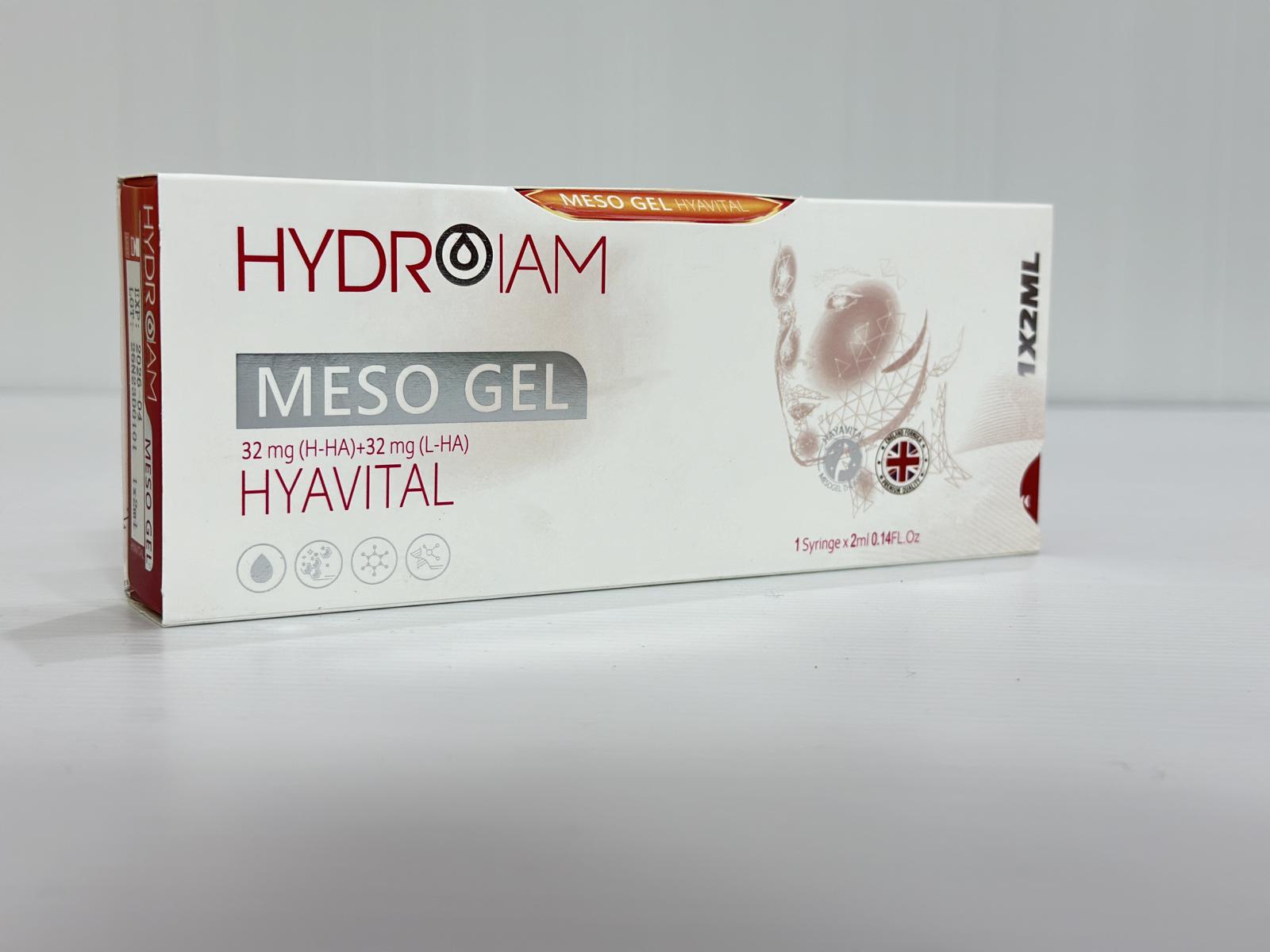 #611 مزوژل HYDROIAM MESO GEL HYAVITAL سرنگ 2میل - Image 2